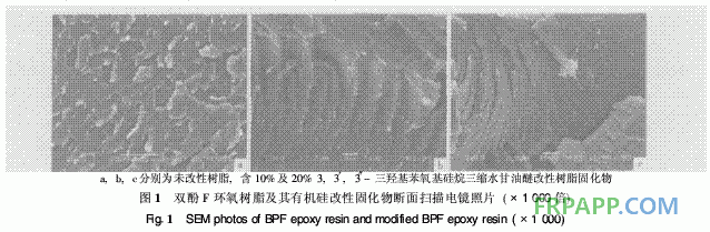 有機硅改性雙酚F環(huán)氧樹脂熱性能研究